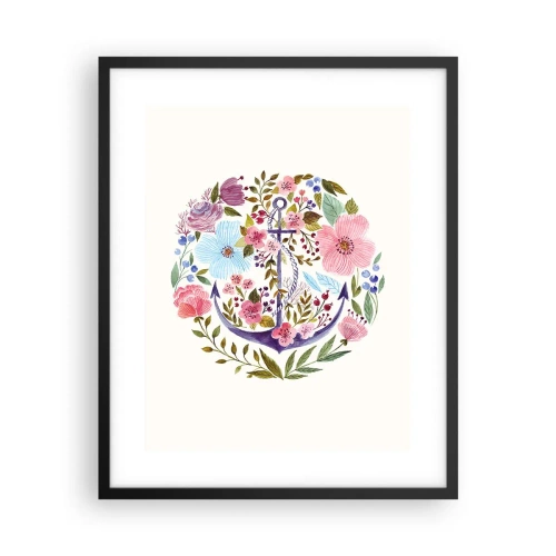 Poster in een zwarte lijst - Goede droom van zeeman - 40x50 cm