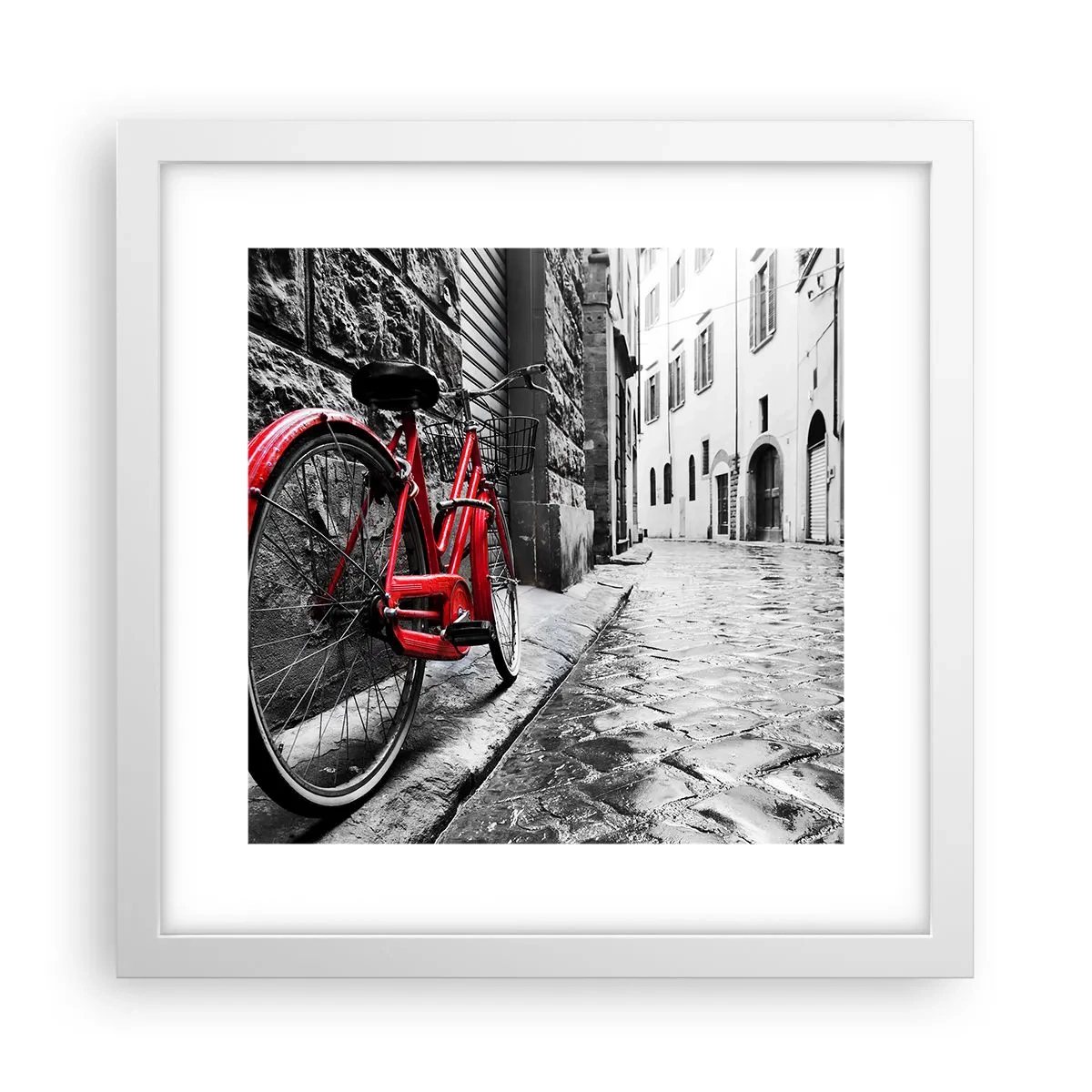 Poster in een witte lijst - Echte schoonheid verveelt niet - 30x30 cm
