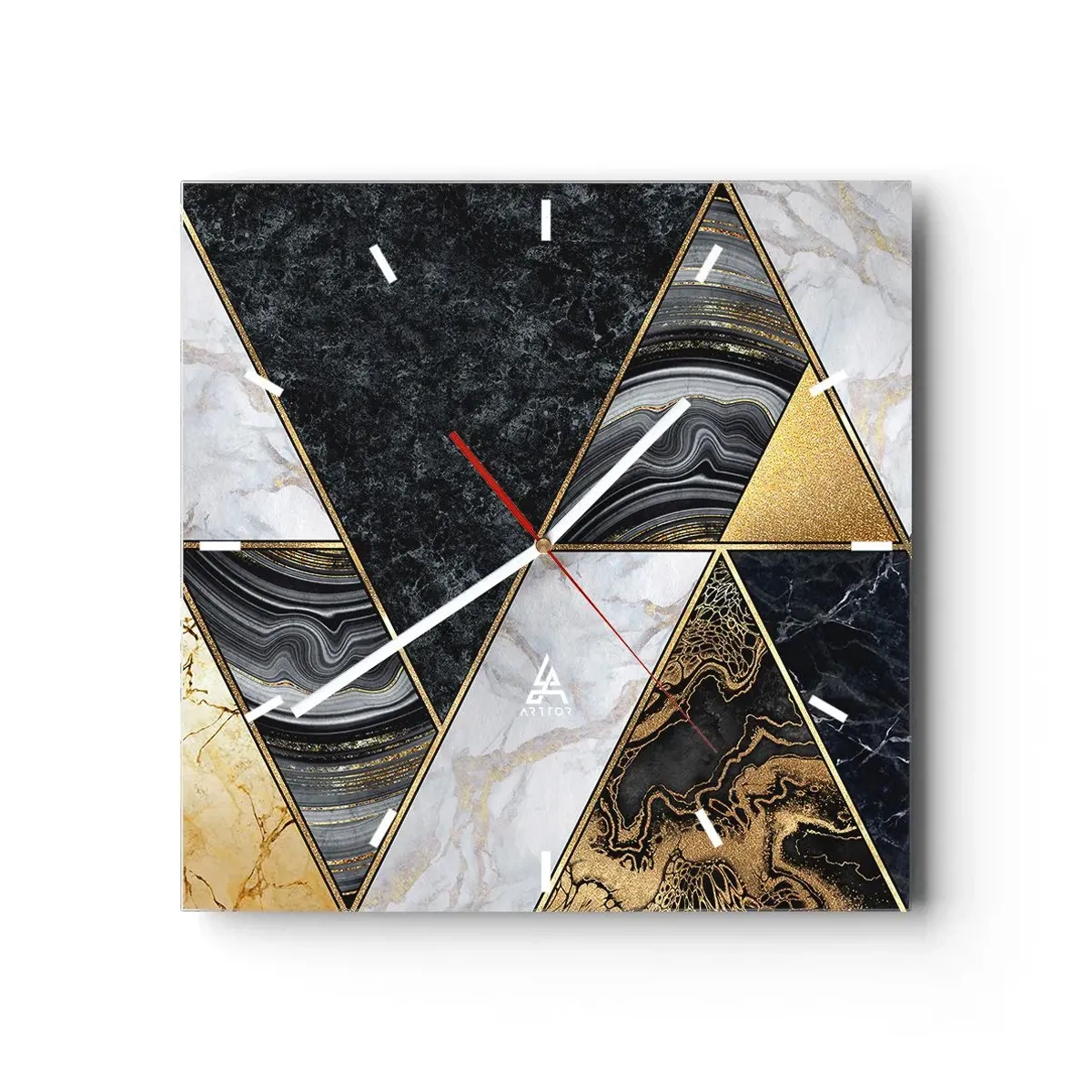 Wandklok - Klok - Steen bij steen - 30x30 cm