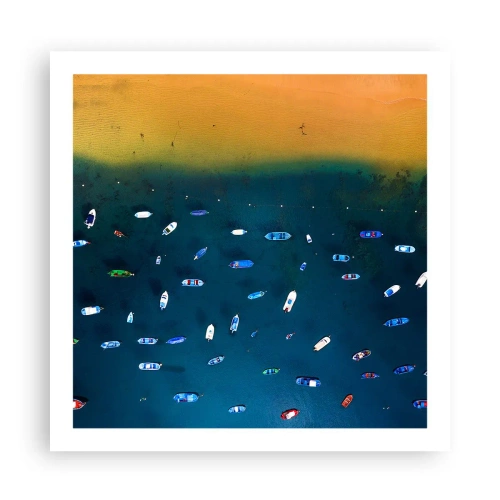 Poster - Vakantie spel - 60x60 cm