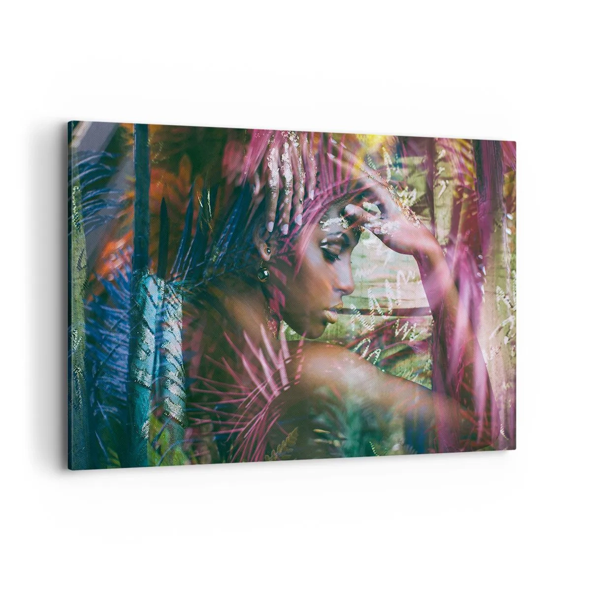 Schilderen op canvas - Moeder Natuur in de jungle - 120x80 cm
