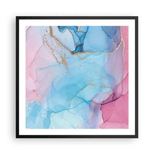 Poster in een zwarte lijst - Ontmoeting en interpenetratie - 60x60 cm