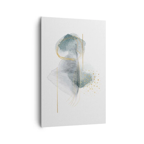 Schilderen op canvas - Over de relatie tussen grijs en goud - 80x120 cm