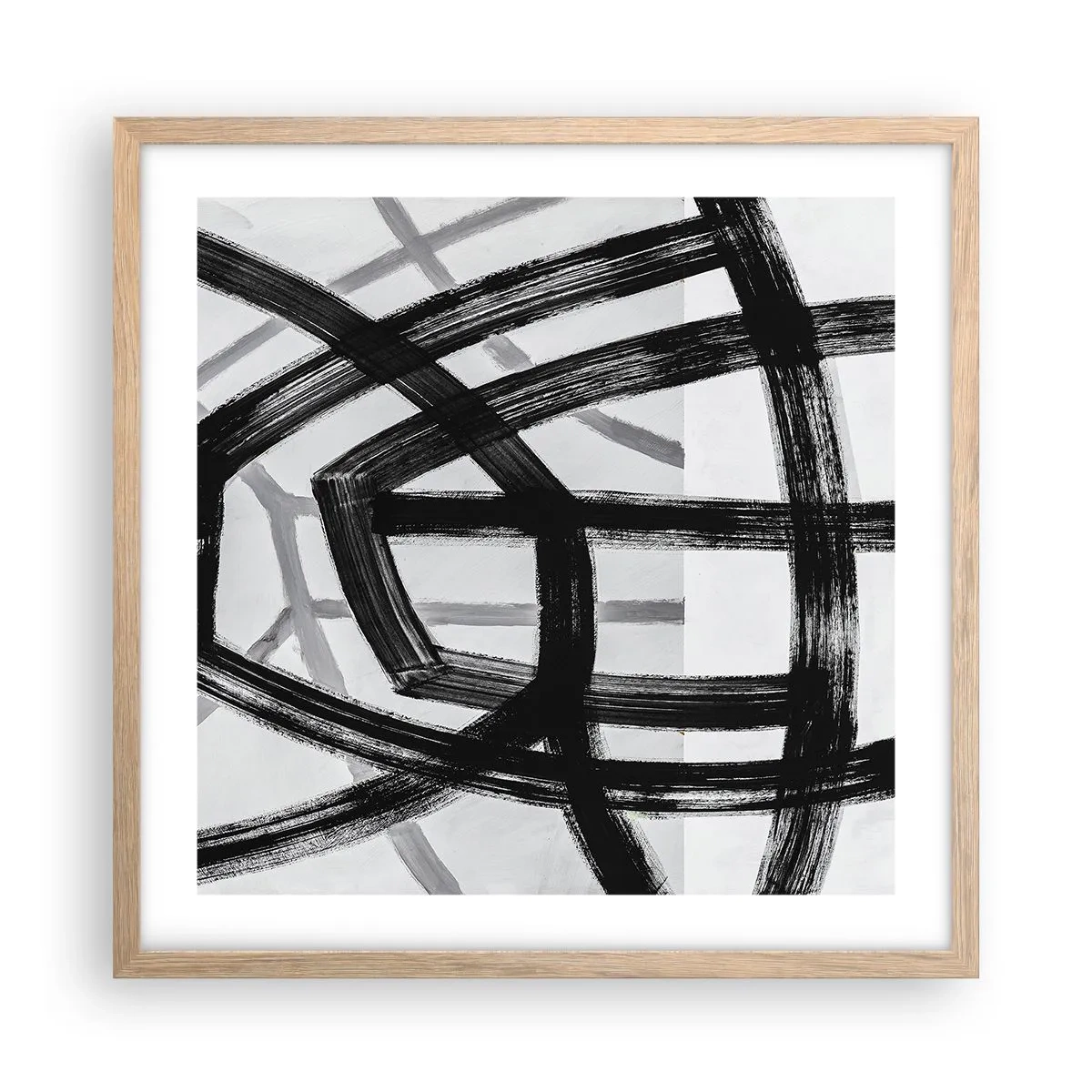 Een poster in een licht eiken lijst - Diepte opbouwen - 50x50 cm