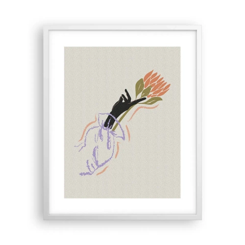 Poster in een witte lijst - Zusterlijke aanraking - 40x50 cm