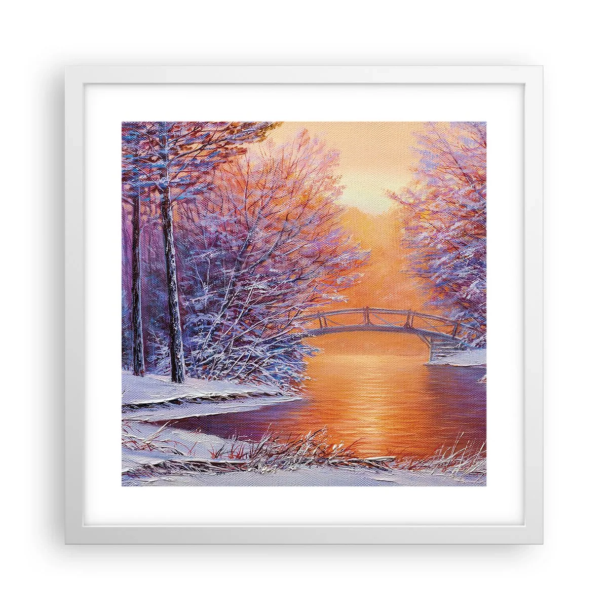 Poster in een witte lijst - Laten we elkaar hier ontmoeten - 40x40 cm