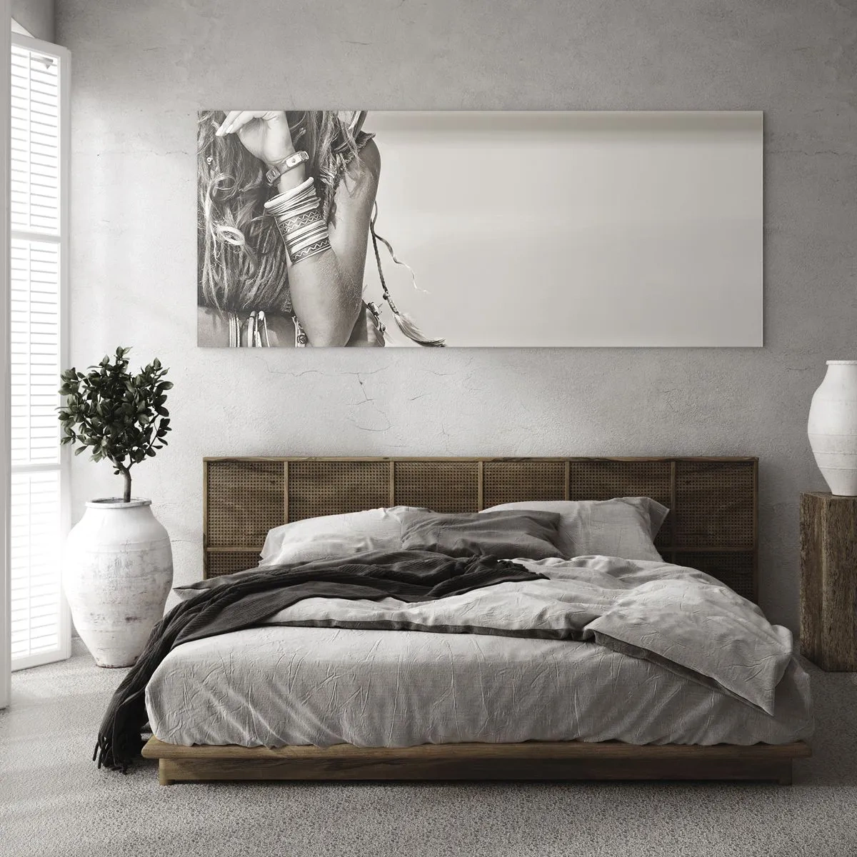 Schilderen op glas - Waarom een ​​meisje - 160x50 cm