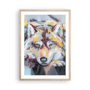 Een poster in een licht eiken lijst - Gemoedsrust onder dierbaren - 50x70 cm