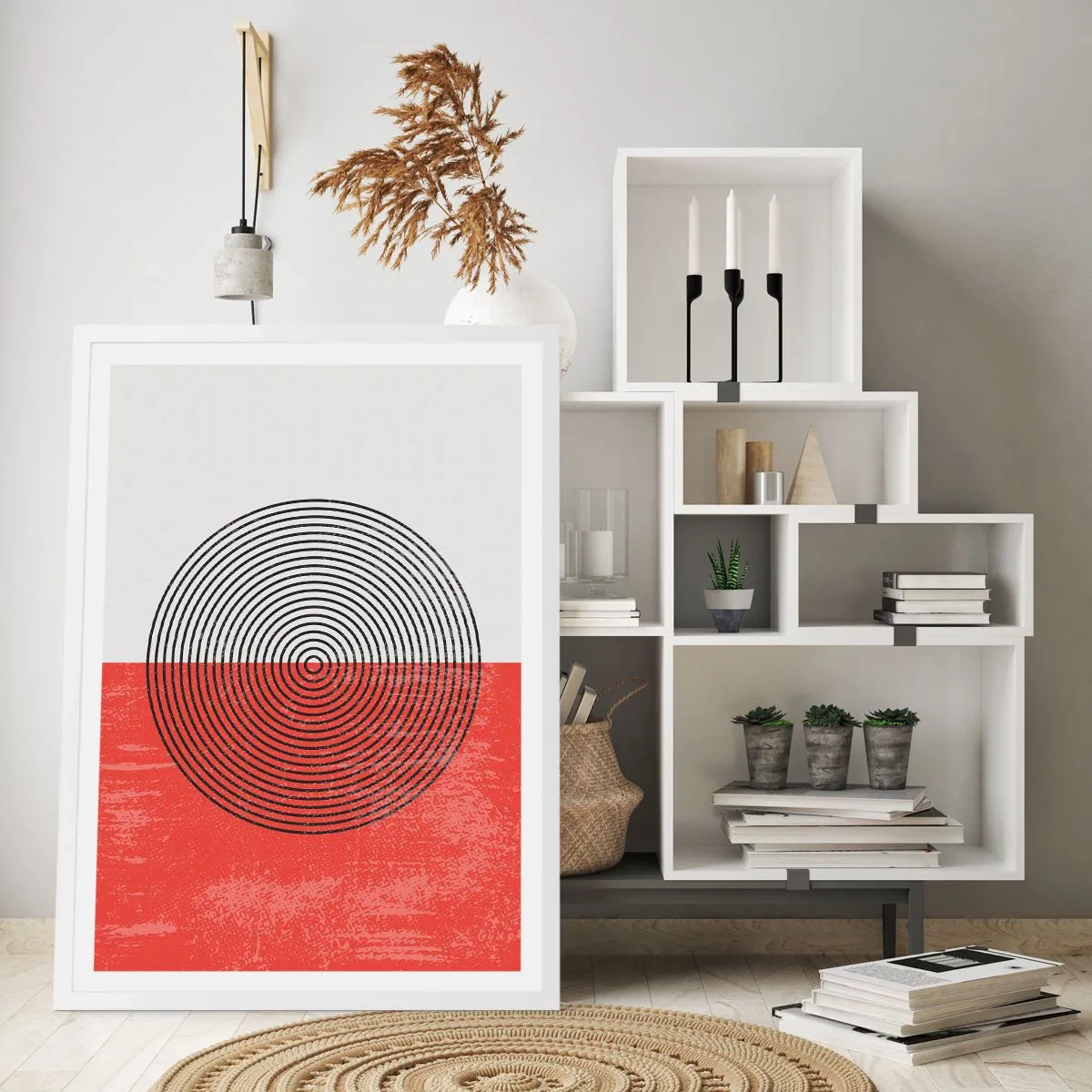 Poster in een witte lijst - Op de kop geslagen - 70x100 cm