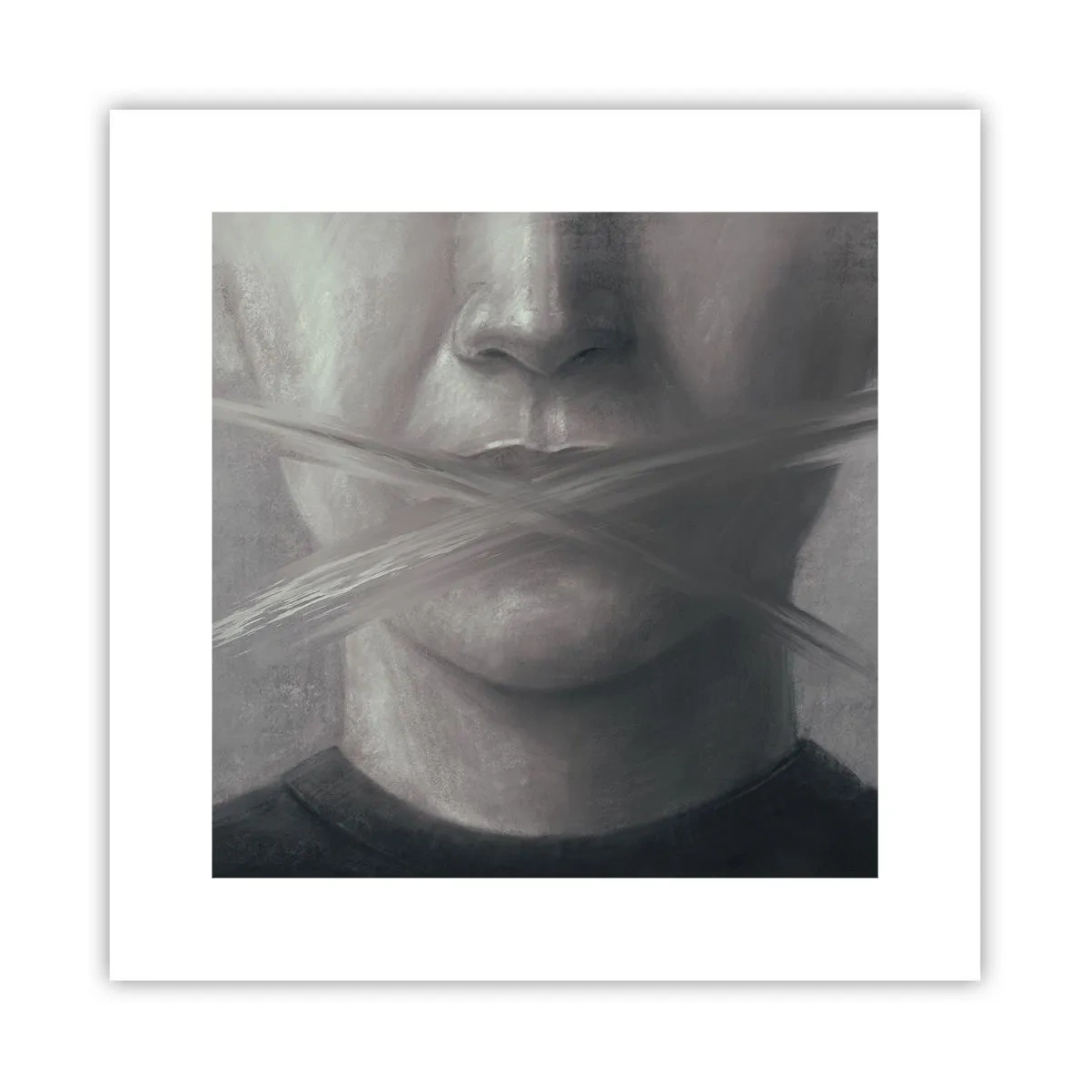 Poster - Zonder een woord - 30x30 cm