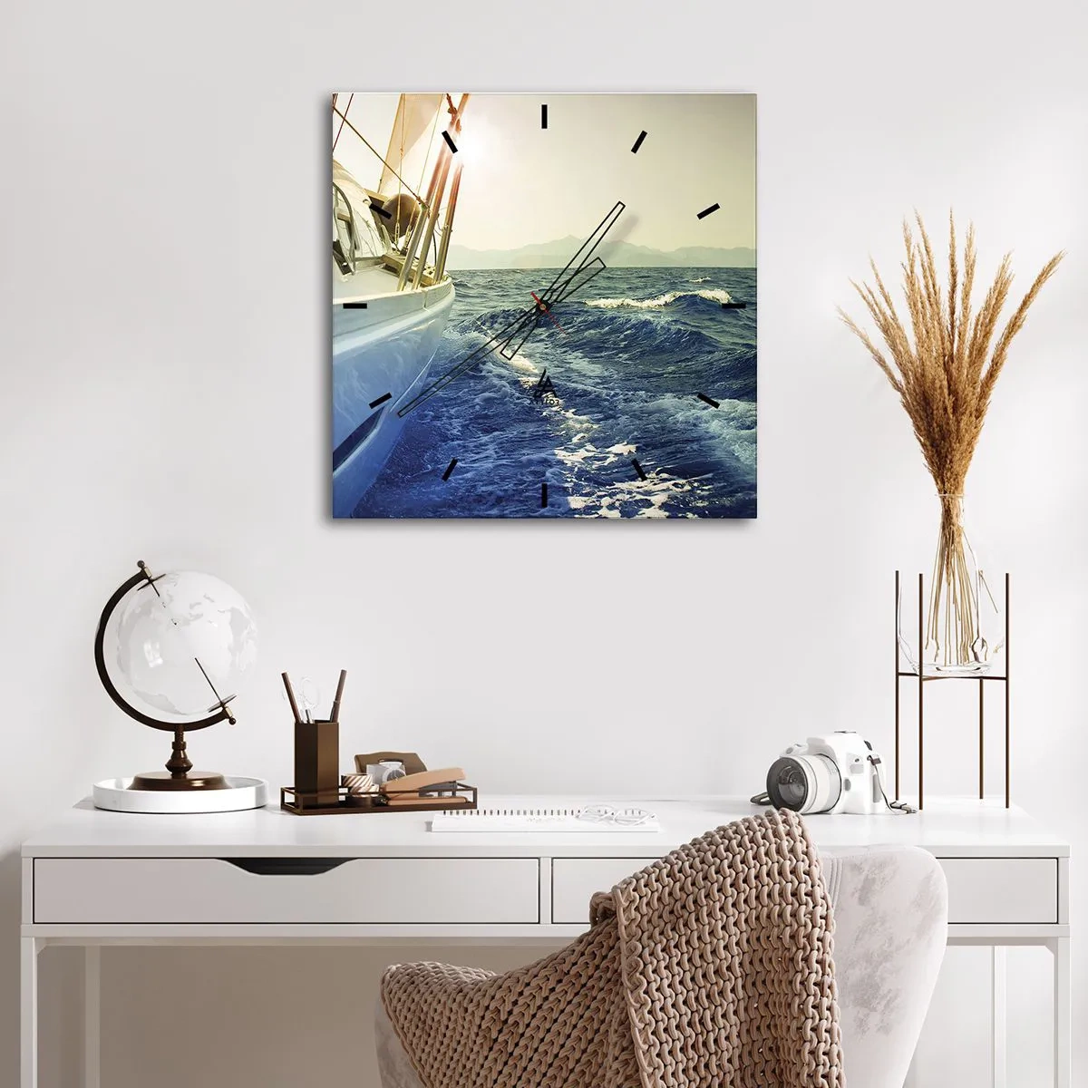 Wandklok - Klok - Voor het avontuur - 30x30 cm