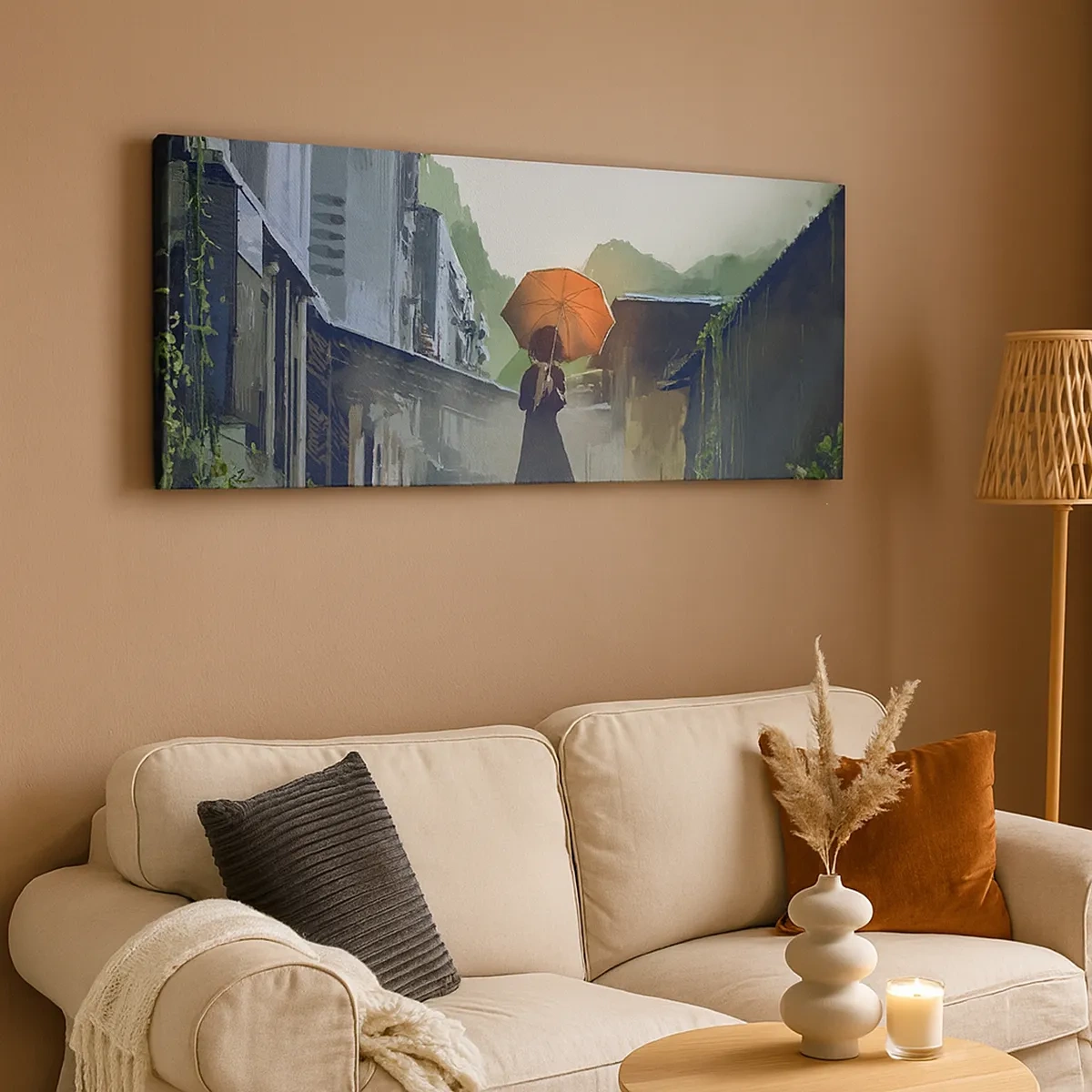 Schilderen op canvas - Verkwikkende regen - 30x30 cm