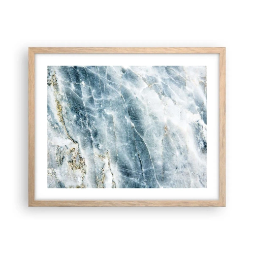 Een poster in een licht eiken lijst - Ijs wereld - 50x40 cm
