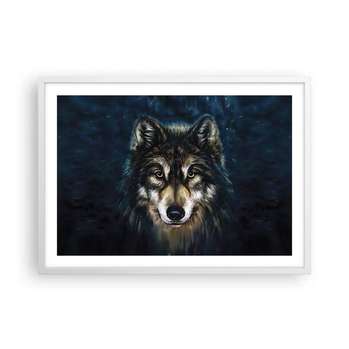 Poster in een witte lijst - Alfa? en omega - 70x50 cm