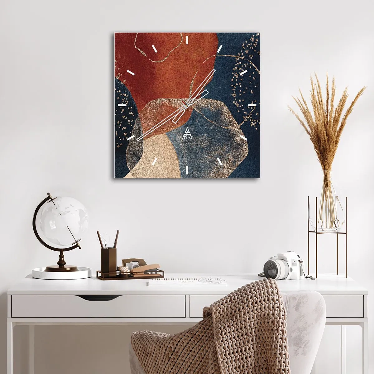 Wandklok - Klok - De lichtheid van het zijn - 30x30 cm