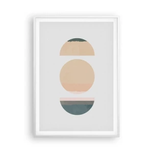 Poster in een witte lijst - Een Wiel achter een andere - 70x100 cm