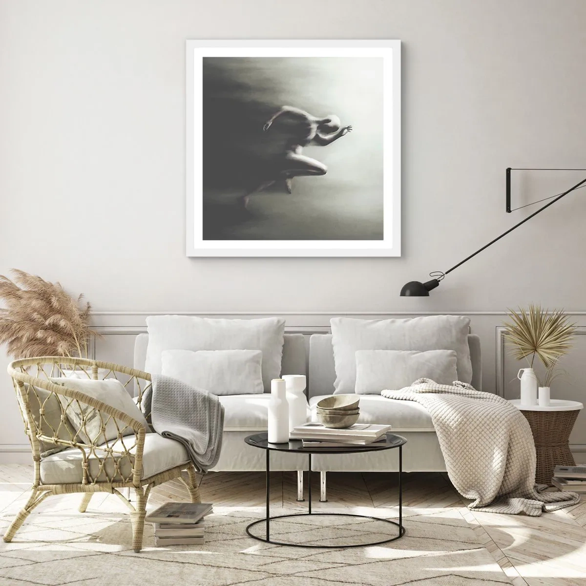 Poster in een witte lijst - Niet te stopen - 60x60 cm