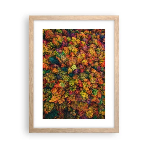 Een poster in een licht eiken lijst - Boeket herfstbomen - 30x40 cm