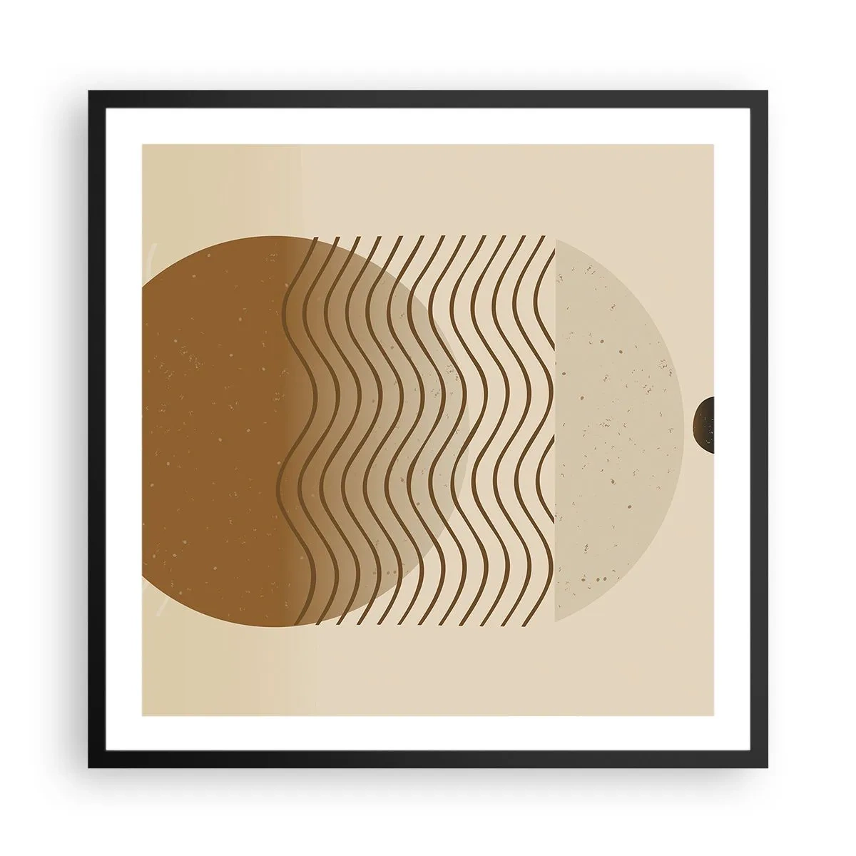 Poster in een zwarte lijst - Over de oorsprong van geometrische figuren - 60x60 cm