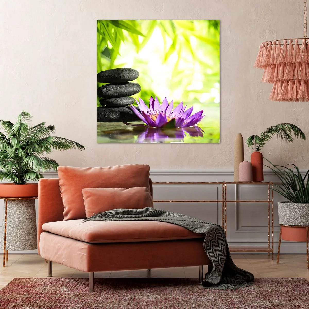 Schilderen op canvas - In een bamboestruik - 70x70 cm