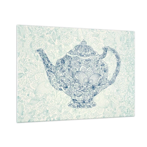 Schilderen op glas - De charme van thee - 100x70 cm