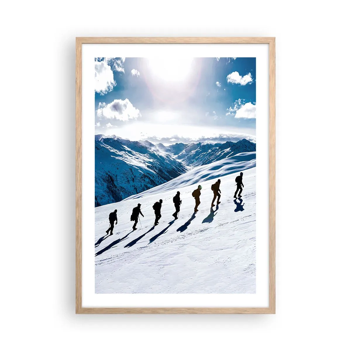 Een poster in een licht eiken lijst - Het team van de veroveraars - 50x70 cm