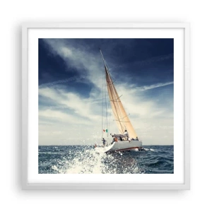 Poster in een witte lijst - Ze halen ons niet in! - 50x50 cm