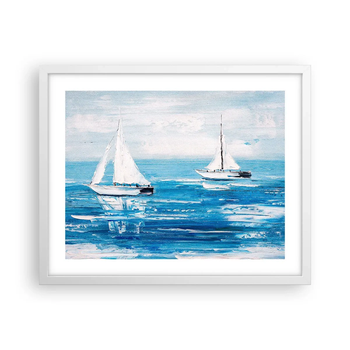 Poster in een witte lijst - Met een vriend aan mijn zijde - 50x40 cm