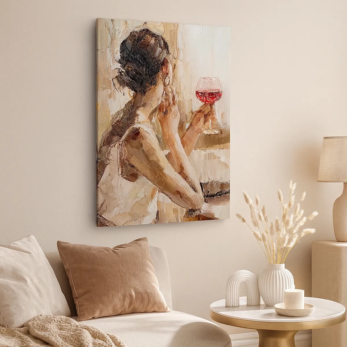 Schilderen op canvas - De smaak van een goed moment - 50x70 cm