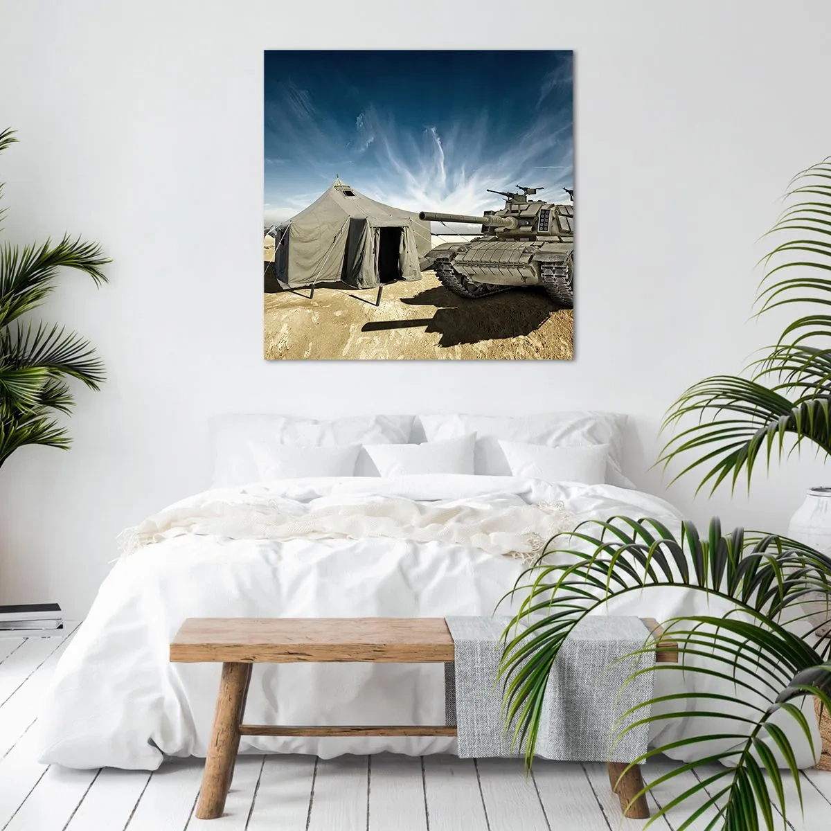 Schilderen op canvas - Een militaire droom - 60x60 cm