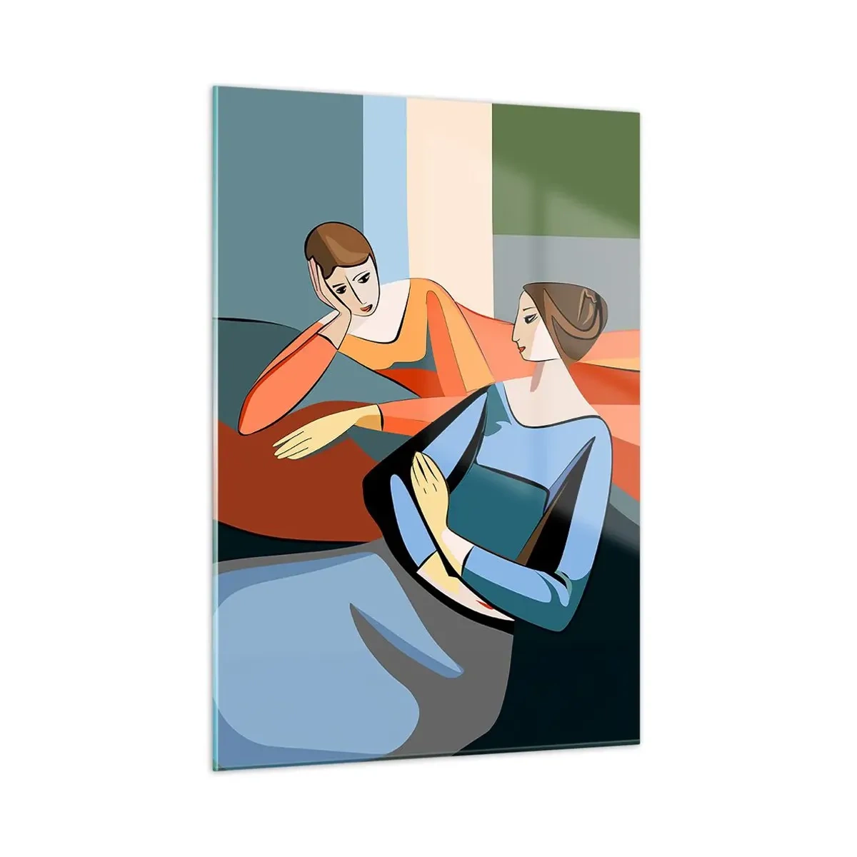 Schilderen op glas - Een moment van vertrouwen - 50x70 cm