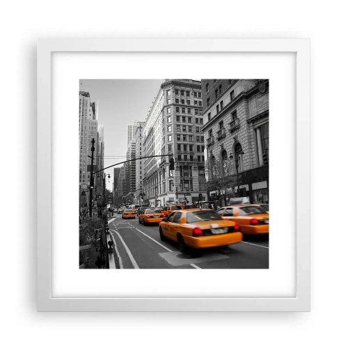 Poster in een witte lijst - De zonnen van grote steden - 30x30 cm