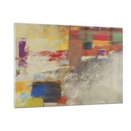 Schilderen op glas - Kleur geometrie - 120x80 cm