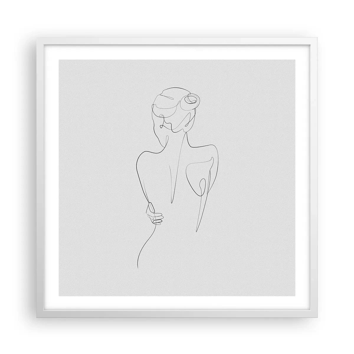 Poster in een witte lijst - Lichaamsmuziek - 60x60 cm