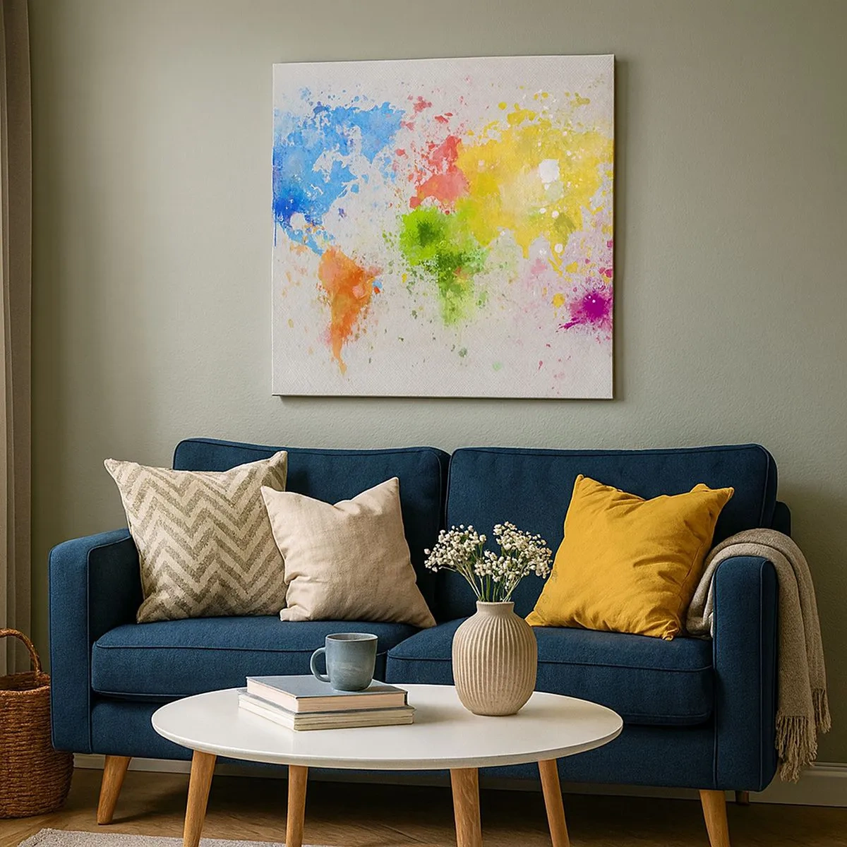 Schilderen op canvas - Alle kleuren van de wereld - 30x30 cm