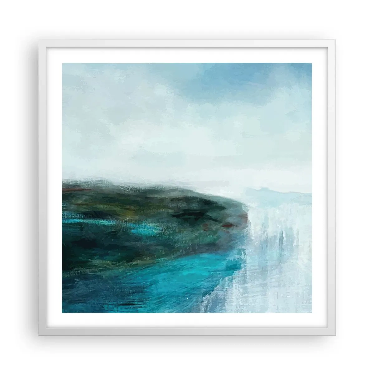 Poster in een witte lijst - Nautische abstractie - 60x60 cm