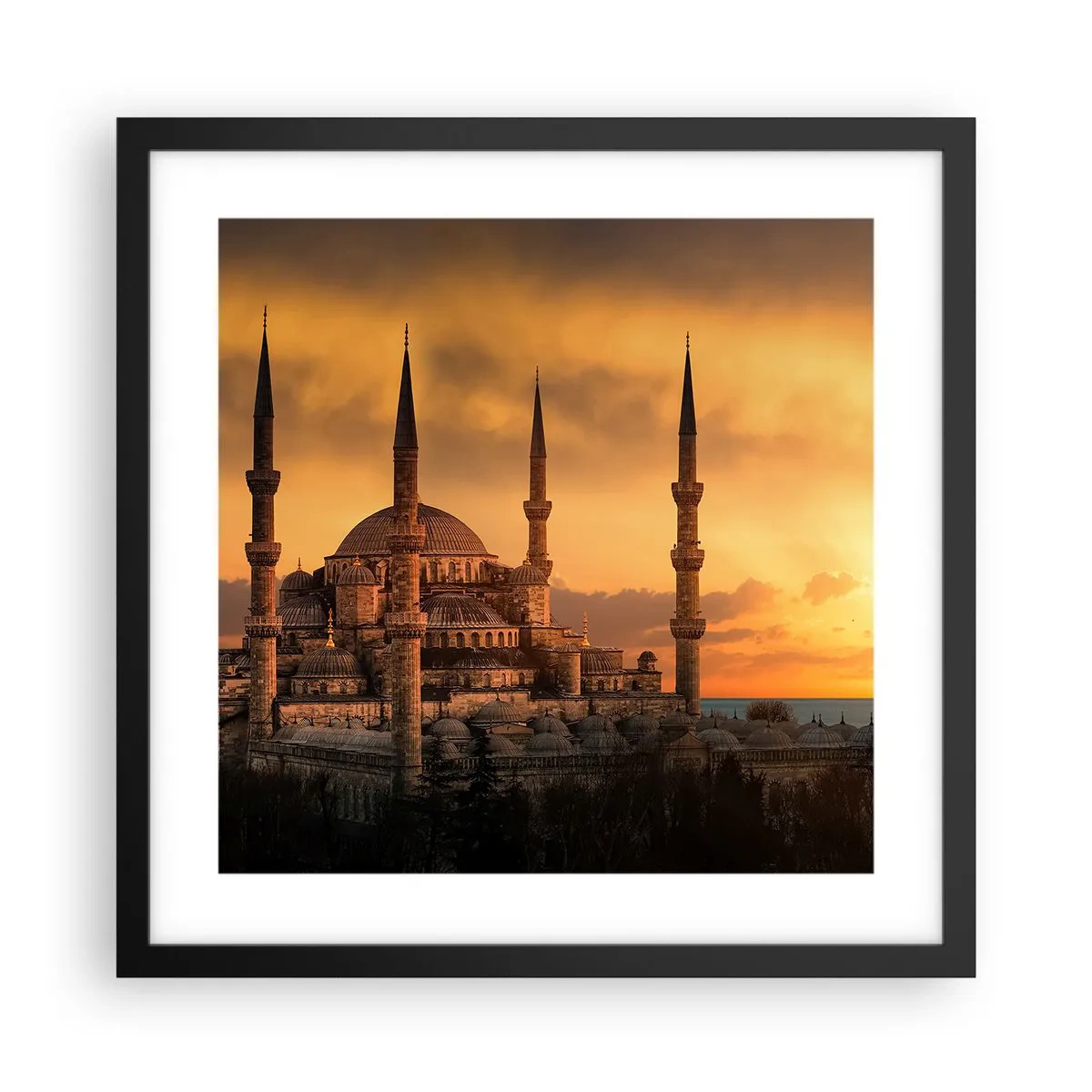 Poster in een zwarte lijst - God is geweldig - 40x40 cm