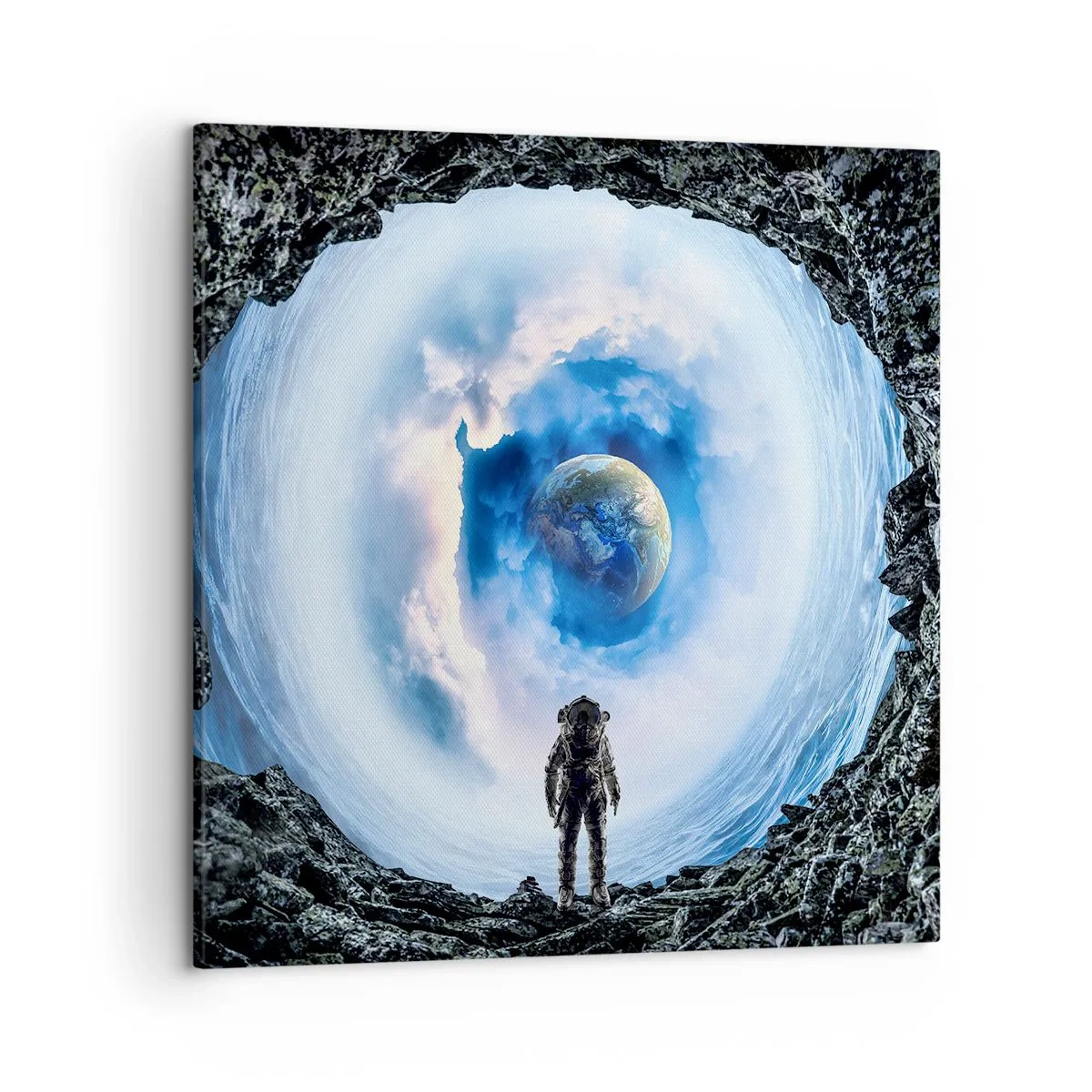 Schilderen op canvas - Het is niet ver van huis - 50x50 cm