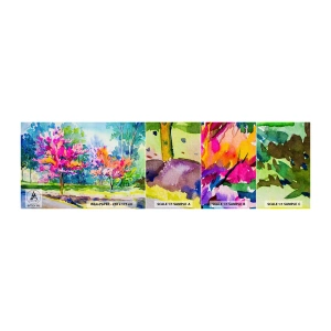 Fotobehang Monster Zelfklevend Deluxe Sticker - Regenboogtuin in het lentelicht - Park, Bomen, Natuur - 100x30 cm