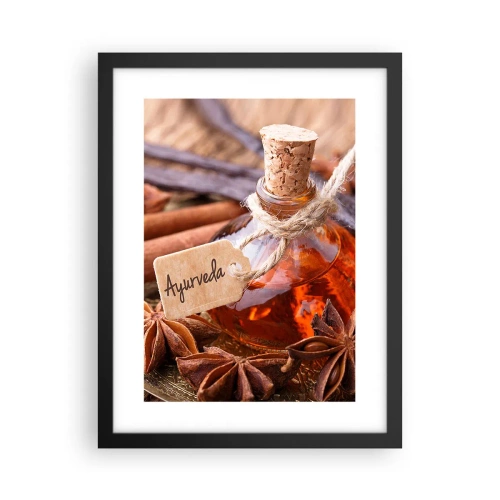 Poster in een zwarte lijst - Naar de eenheid van lichaam en geest - 30x40 cm