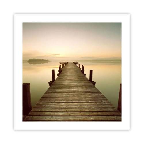 Poster - Aanbreken van de dag, licht - 50x50 cm