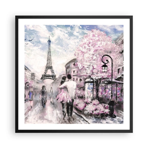 Poster in een zwarte lijst - Hoe verliefd te worden is alleen in ... - 60x60 cm