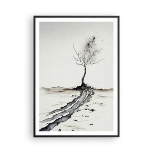 Poster in een zwarte lijst - Winterse melancholie - 70x100 cm