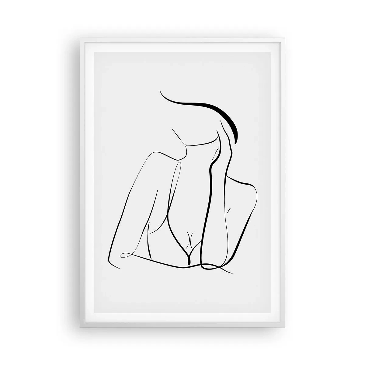 Poster in een witte lijst - Op de golf van dromen - 70x100 cm