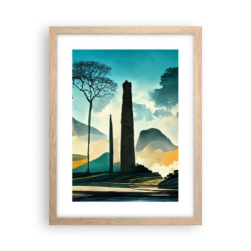 Een poster in een licht eiken lijst - Nog hoger en hoger - 30x40 cm