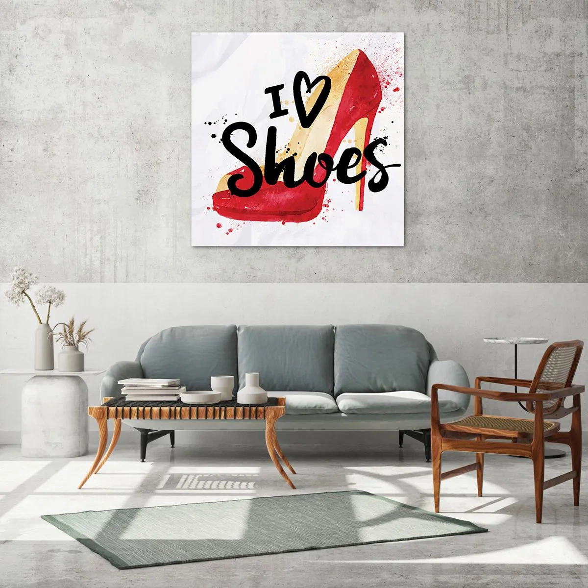 Schilderen op glas - Liefde heeft vele namen - 70x70 cm