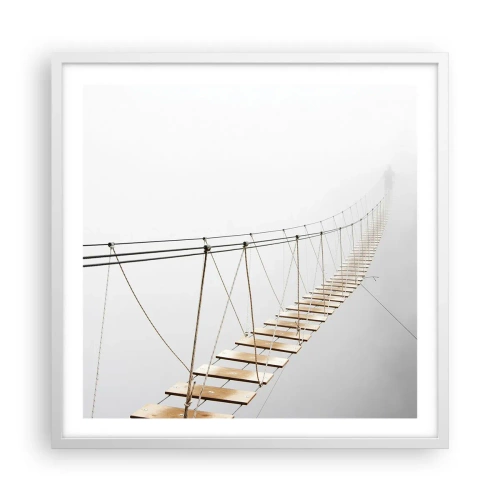 Poster in een witte lijst - Waar zal het je brengen? - 60x60 cm