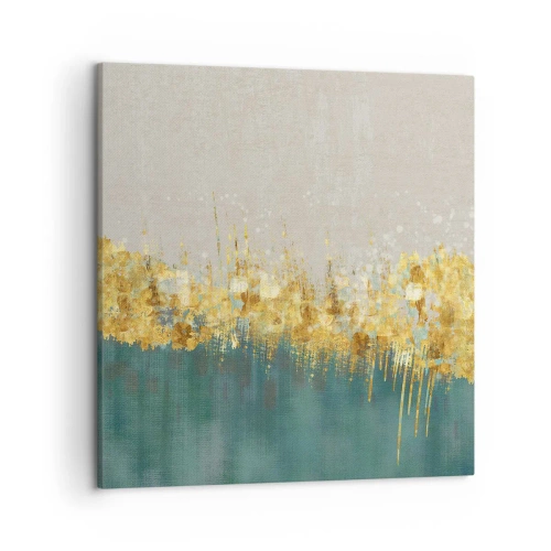 Schilderen op canvas - De gouden rand - 50x50 cm