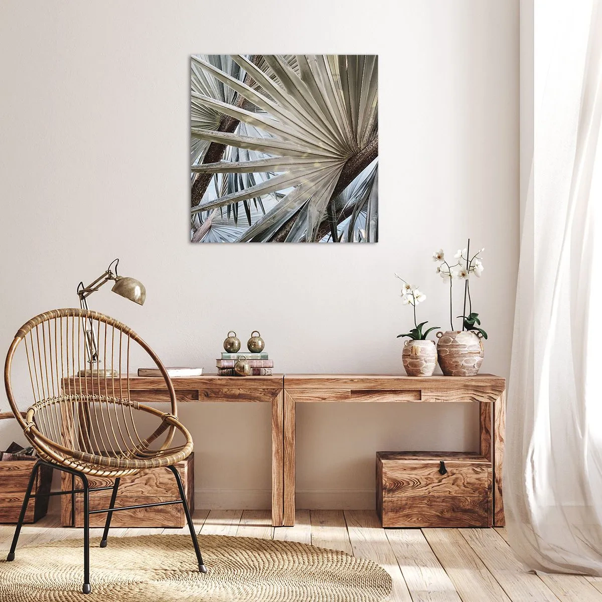 Schilderen op canvas - Fans in de tropen - 30x30 cm