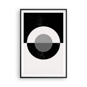 Poster in een zwarte lijst - Harmonie in zwart-wit - 61x91 cm